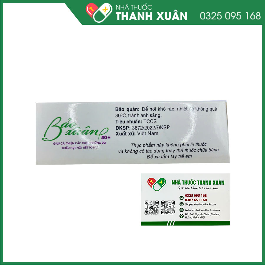 Bảo Xuân 50+ giúp cải thiện các triệu chứng do thiếu hụt nội tiết tố nữ